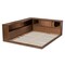 Baxton Studio Erie Walnut Wood Queen Size Platform Storage Bed with Built-In Outlet 167-10737 - alternate 4